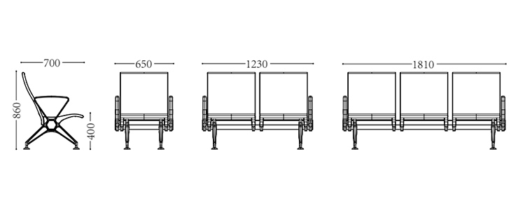 PU機場(chǎng)椅/等候椅/排椅 -SJ9063(圖4) undefined